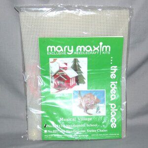 Mary Maxim Plastic Canvas Kit Musical Village School #027173 New Unopened